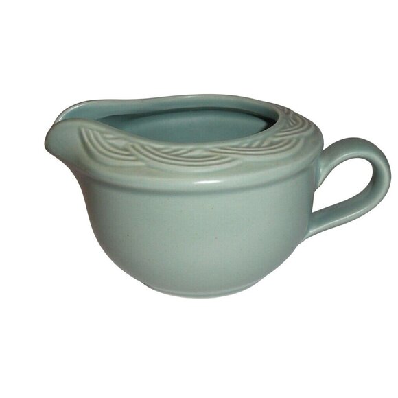 Pfaltzgraff Pottery Acadia Cypress Creamer Pitcher 6 Oz Green Ceramic Vintage - Picture 1 of 3